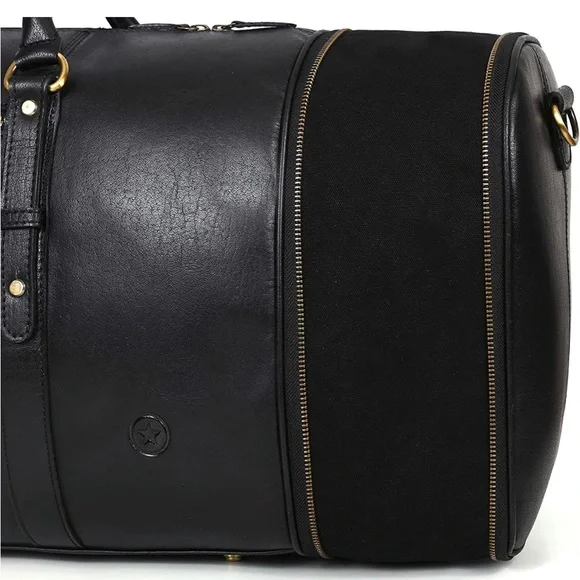 BRAND NEW EXTENDABLE REAL BUFFALO LEATHER DUFFLE TRAVEL OVERNIGHT BAG NWT - Picture 3 of 7